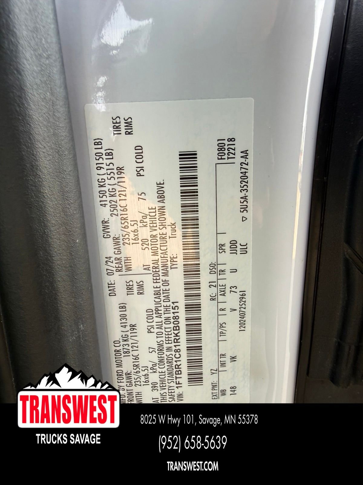 Used 2024 White Ford Base image 18