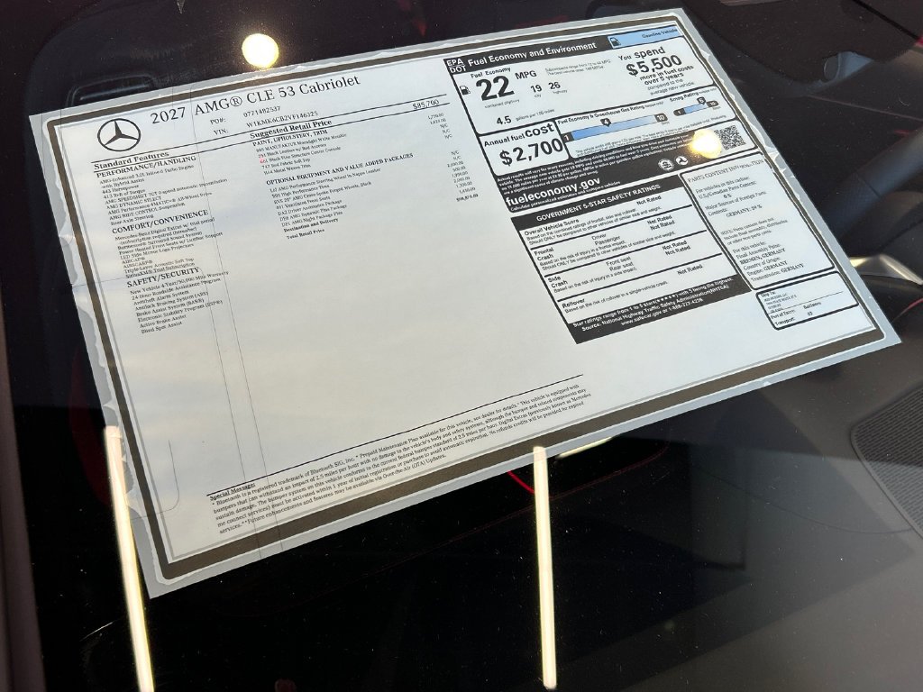 New 2027 MANUFAKTUR Moonlight White Metallic Mercedes-Benz AMG® CLE 53 4MATIC+ Cabriolet image 30