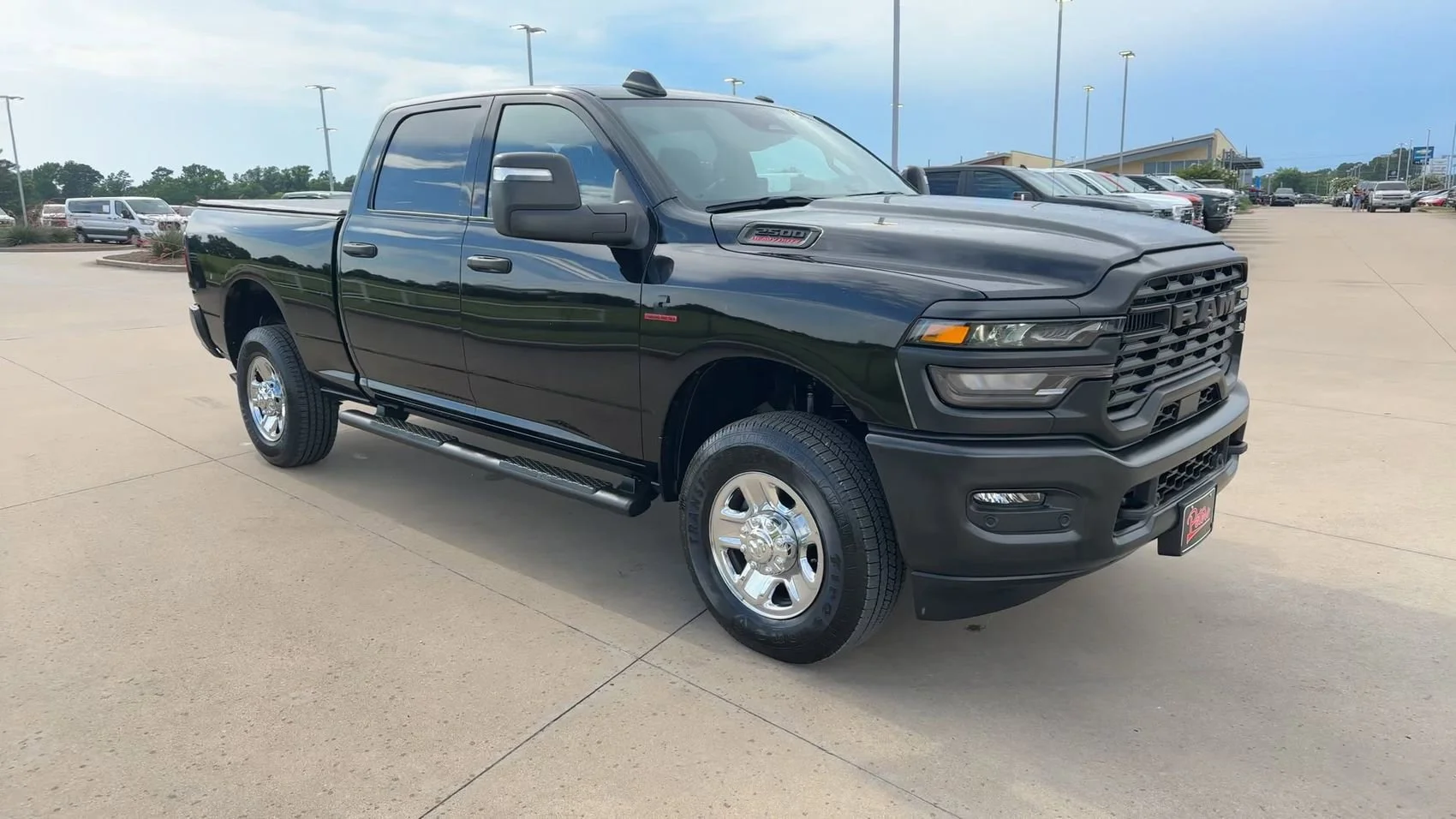 Used 2025 Diamond Black Crystal Pearlcoat Ram Tradesman image 3