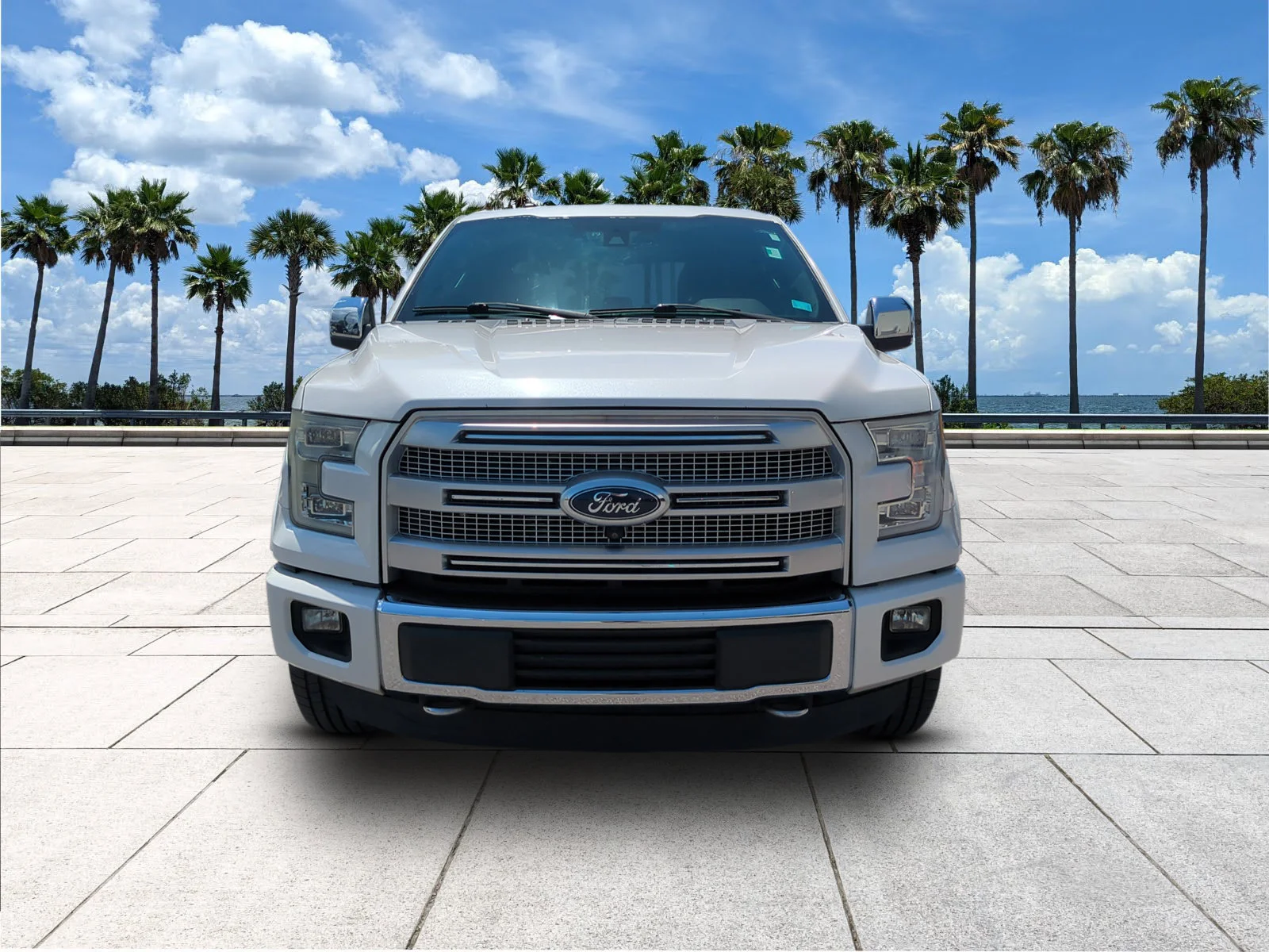 Used 2015 White Platinum Metallic Tri-Coat Ford Platinum image 2