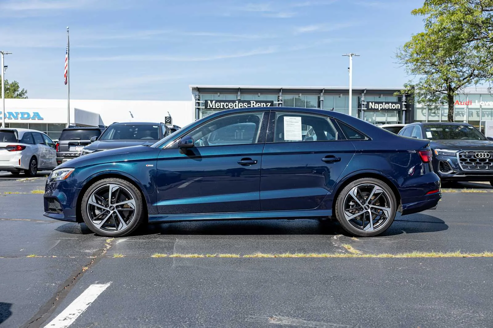 Used 2020 Cosmos Blue Metallic Audi S line Premium Plus image 2