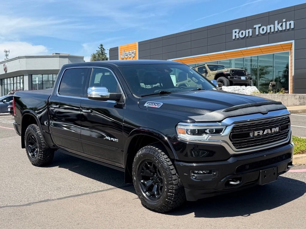 Used 2021 Diamond Black Crystal Pearlcoat Ram Limited image 2