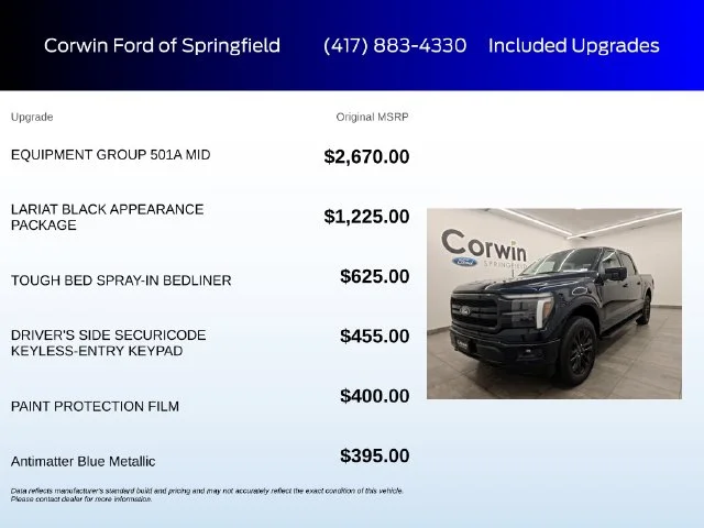 New 2026 Antimatter Blue Metallic Ford Lariat® image 5