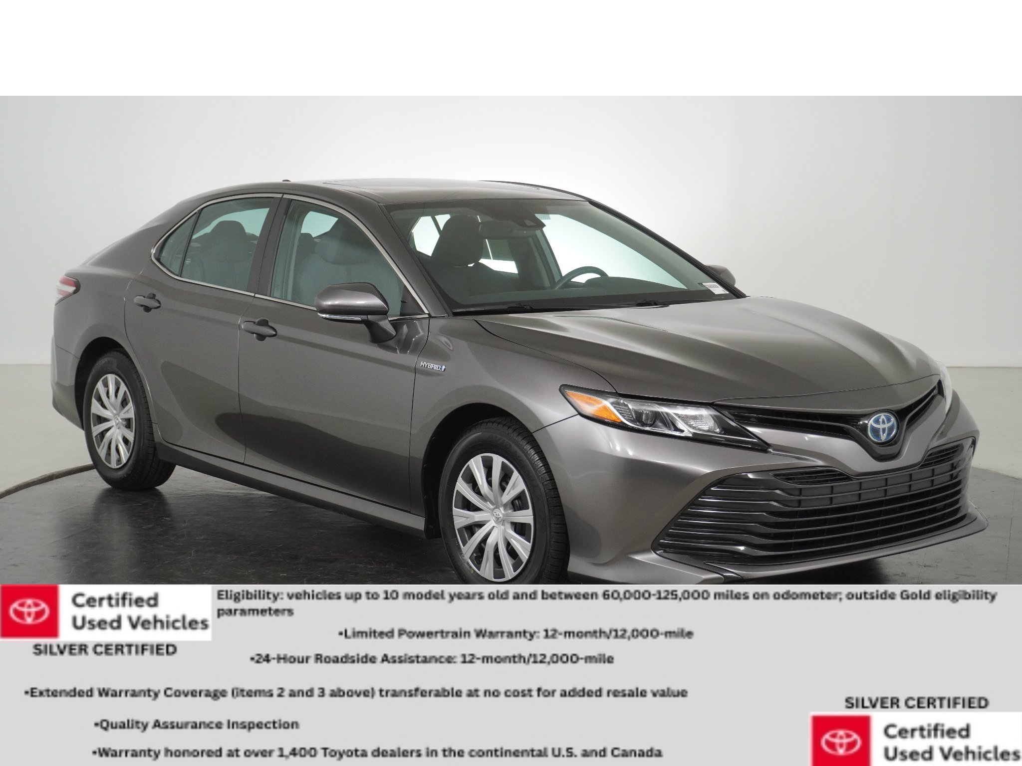 Certified Used 2020 Predawn Gray Mica Toyota Hybrid LE image 1
