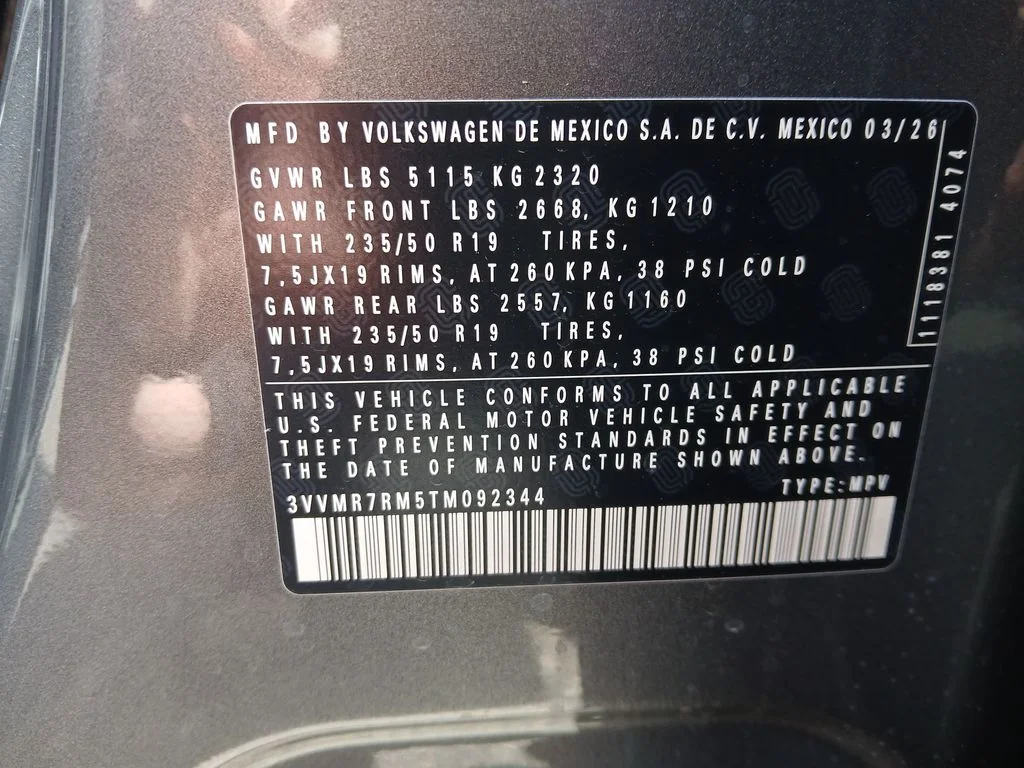New 2026 Silver Volkswagen 2.0T SE image 29