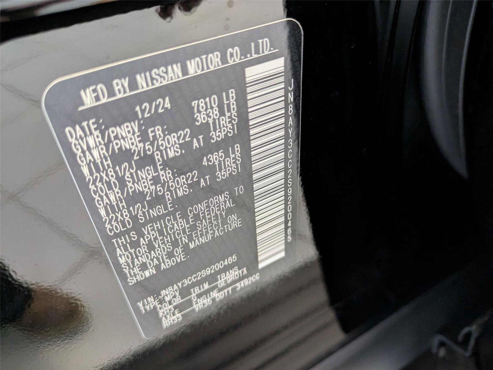 New 2025 Super Black Nissan Platinum Reserve image 36