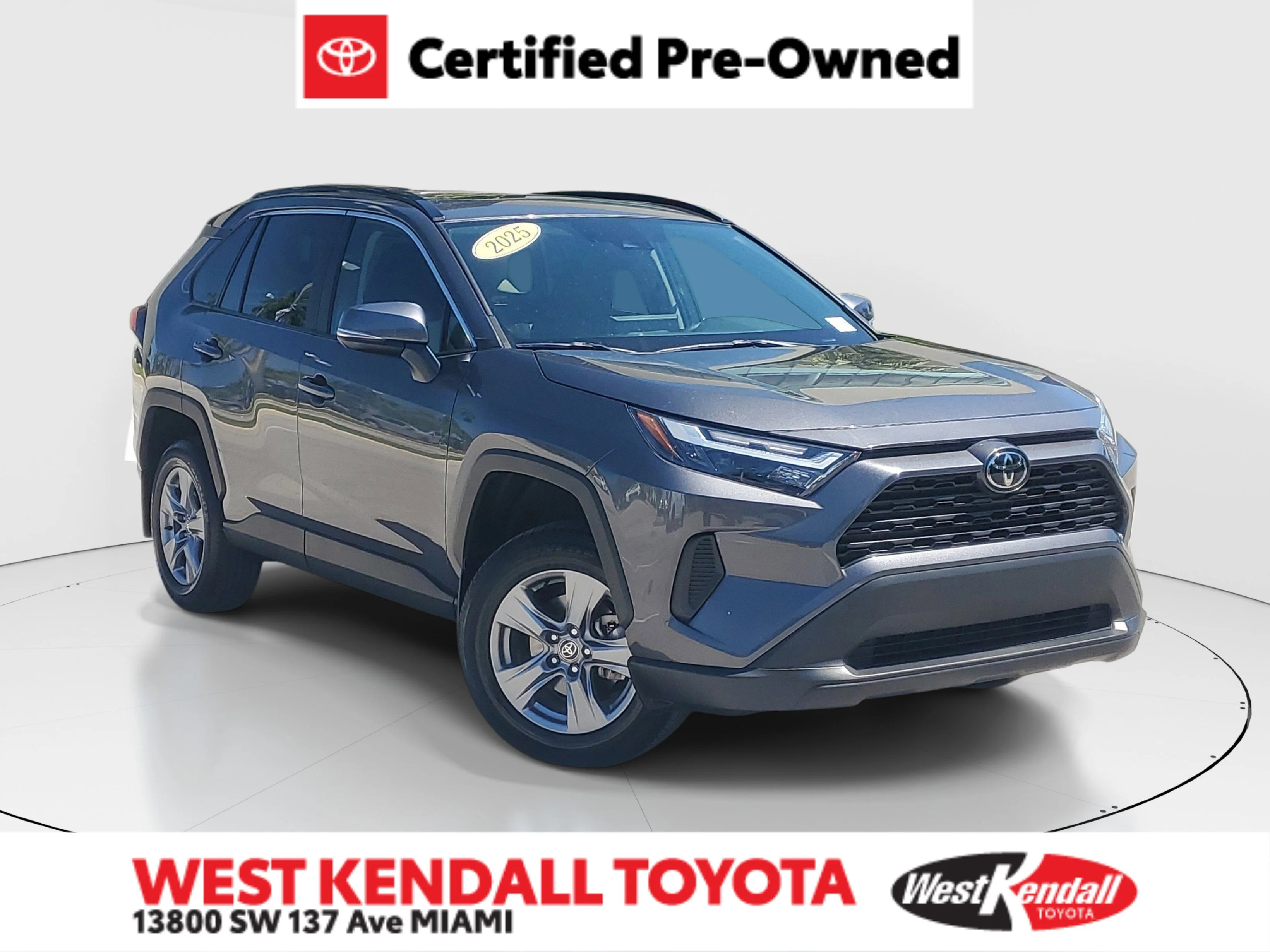 Certified Used 2025 Magnetic Gray Metallic Toyota XLE image 1