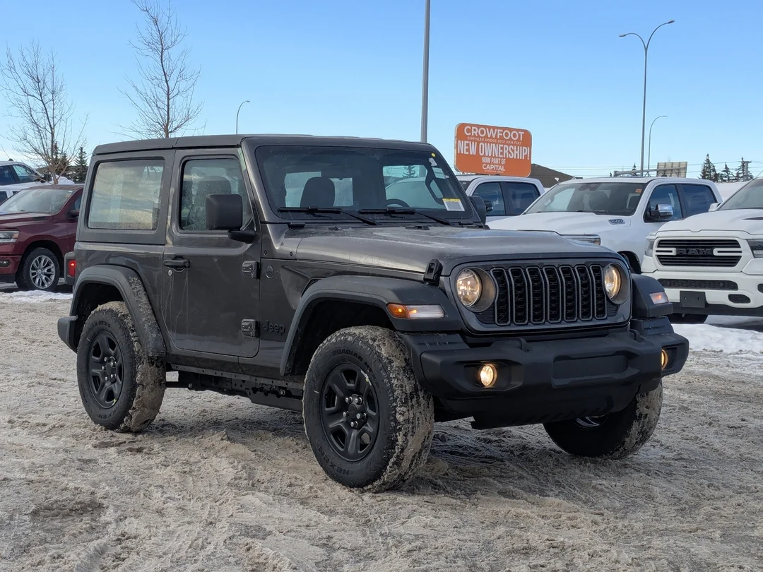 New 2026 Grey Jeep Sport - - 4x4 - 2.0L Turbo Engine - 12.3 Uconnect 5 Display - Black Freedom Hardtop & More! image 2