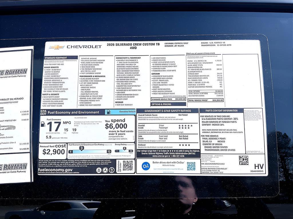 New 2026 Chevrolet Silverado 1500 Custom Trail Boss 4D Crew Cab