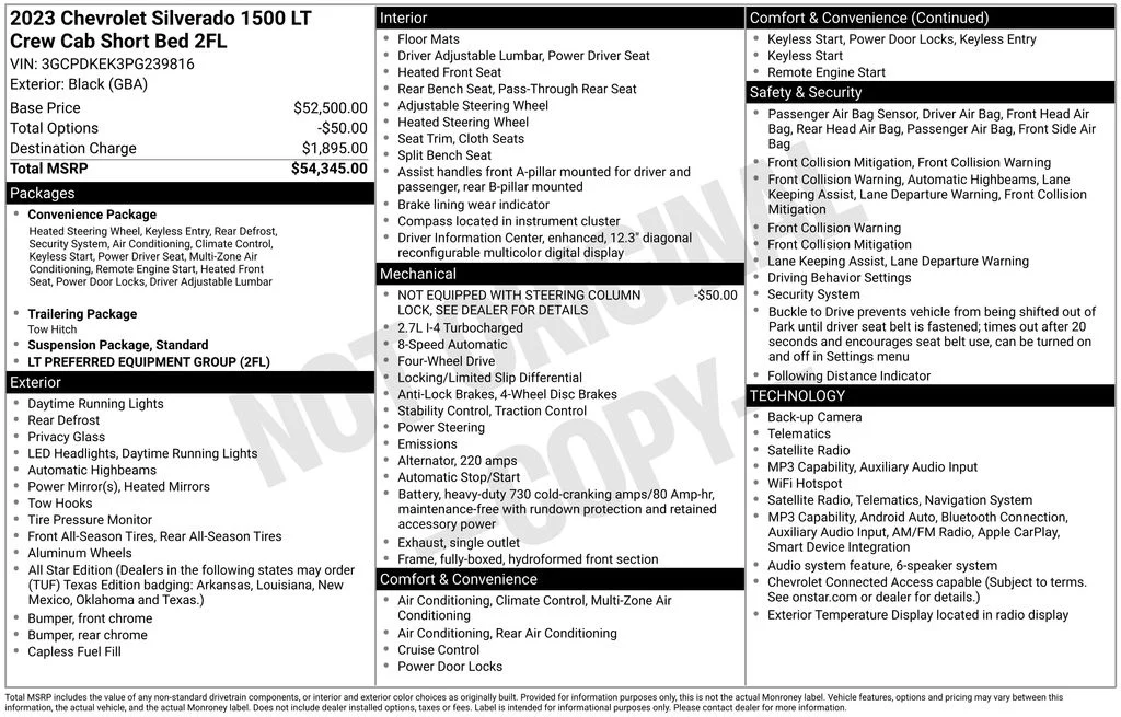 Used 2023 Black Chevrolet LT image 7