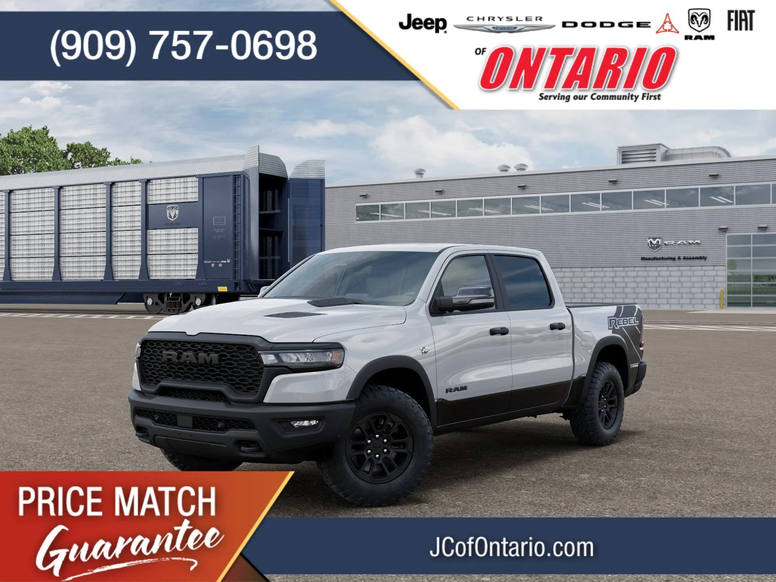 New 2026 Bright White Clear-Coat Exterior Paint RAM Rebel image 1