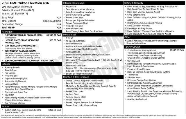 2026 GMC Yukon Elevation