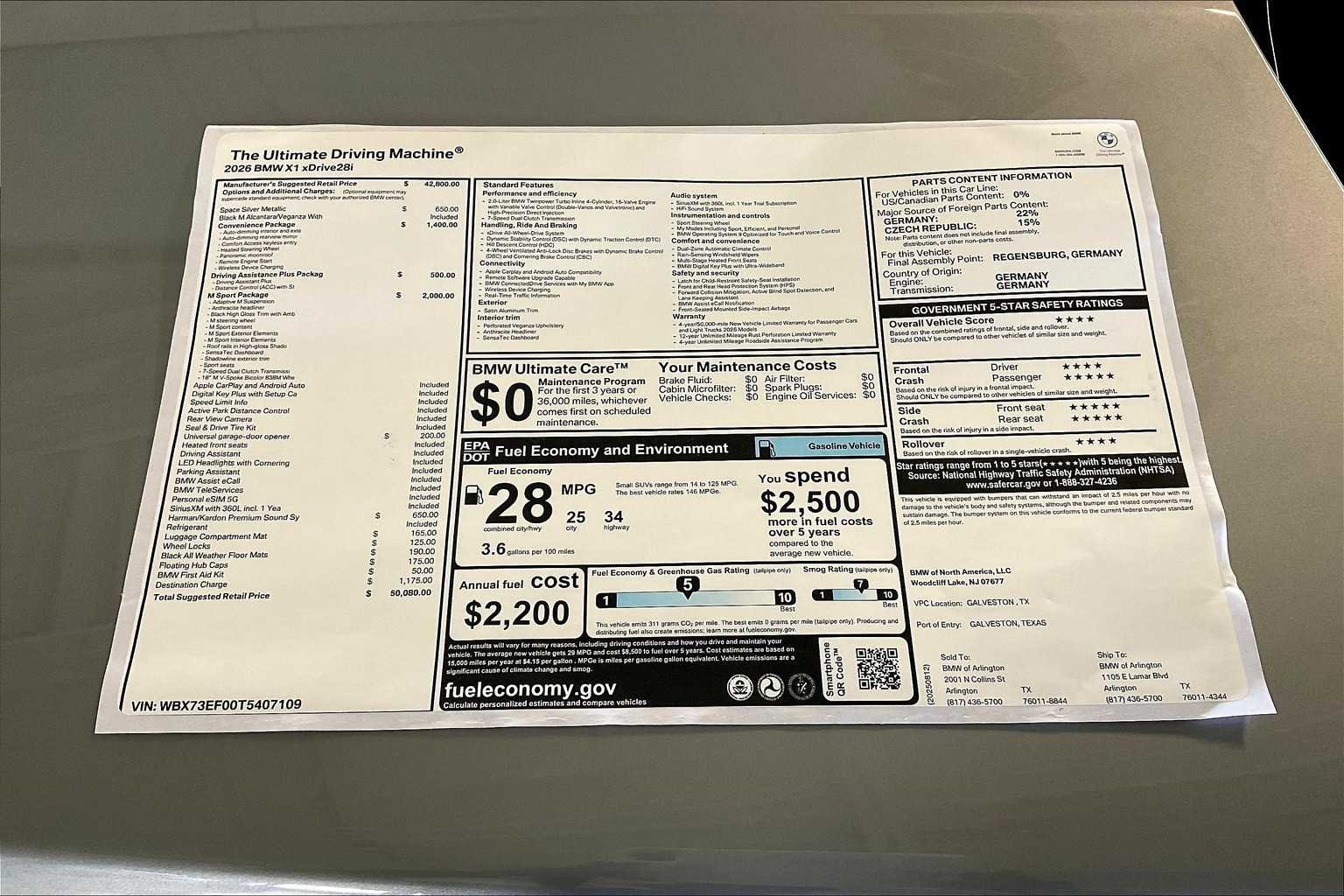 Used 2026 Space Silver Metallic BMW xDrive28i image 19