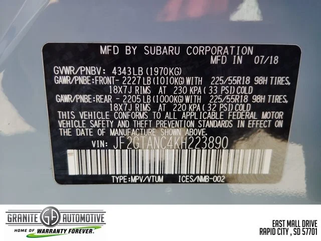 Used 2019 Gray Subaru 2.0i Limited image 31