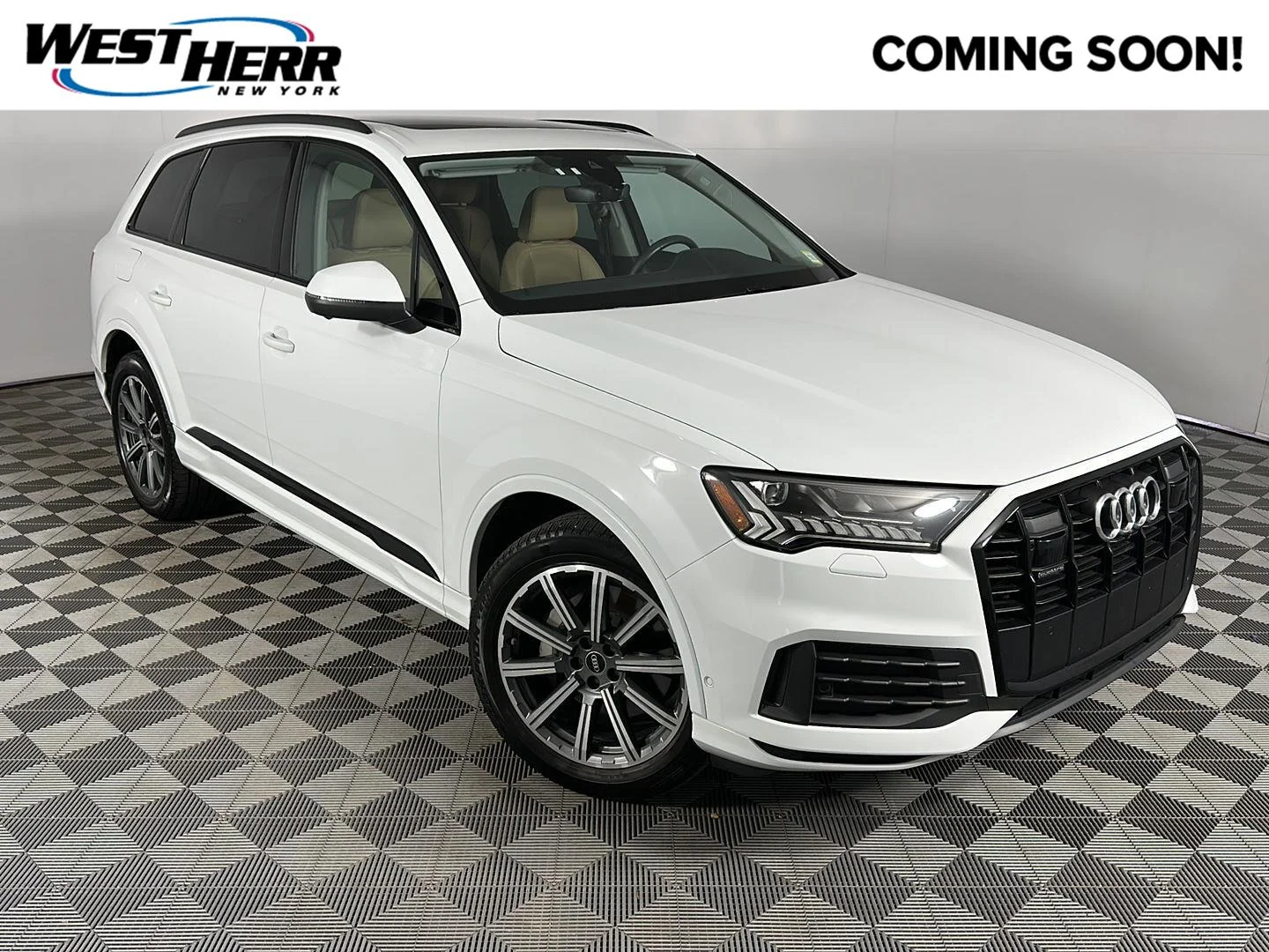Used 2023 Glacier White Metallic Audi Premium Plus image 1