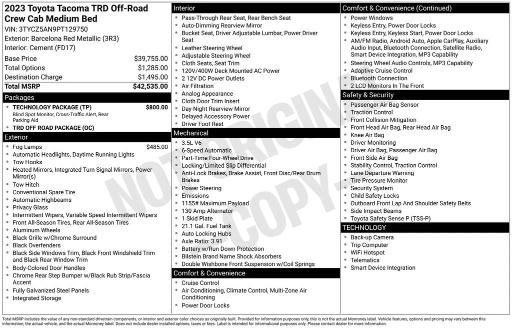 Used 2023 Red Toyota TRD Off-Road image 6