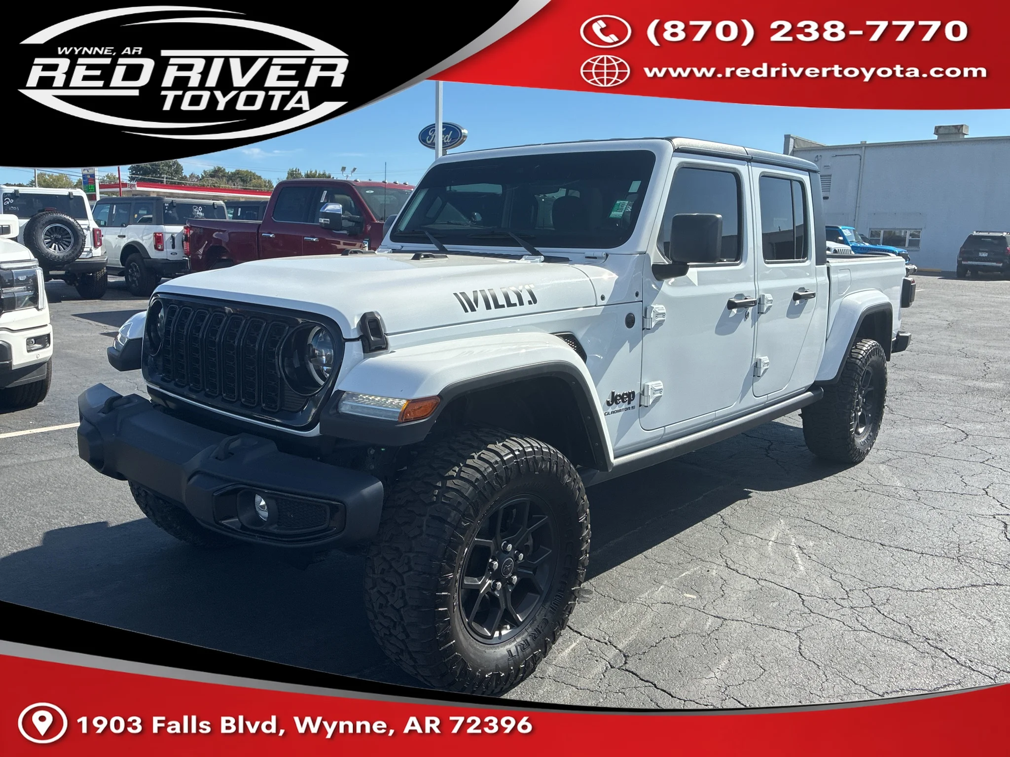 Used 2024 Bright White Clearcoat Jeep Willys image 1
