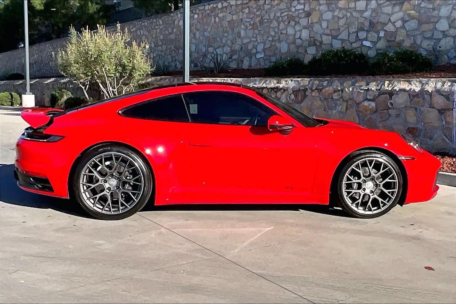Used 2021 Guards Red Porsche Carrera image 8