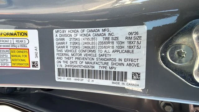 New 2026 Gray Honda EX-L image 33