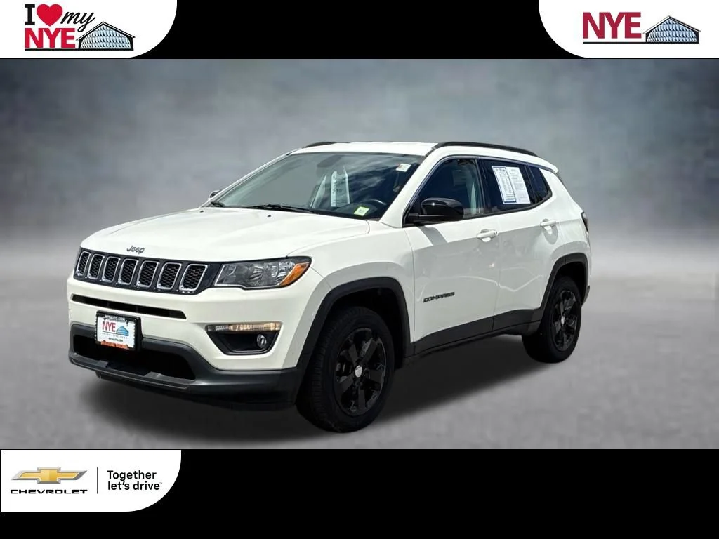 Used 2019 White Clearcoat Jeep Latitude image 1