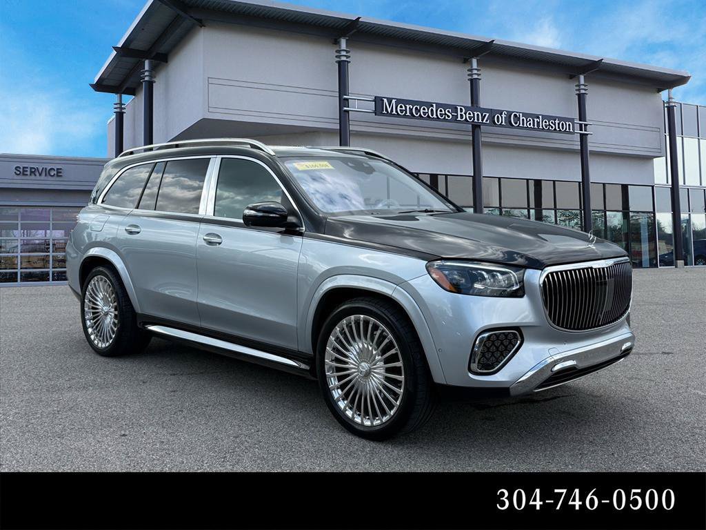 Certified Used 2025 Cirrus Silver (Upper) / Obsidian Black Metallic (Lower) Mercedes-Benz Maybach GLS 600 image 1