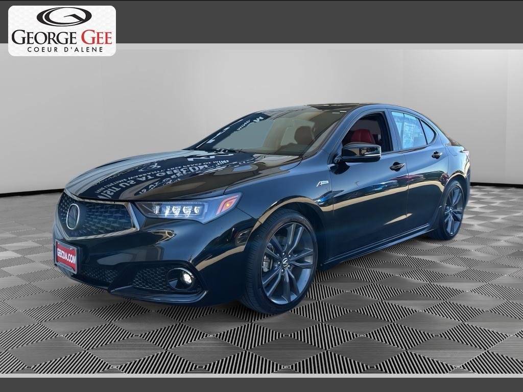 Used 2019 Crystal Black Pearl Acura w/A-Spec Pkg Red Leather image 1