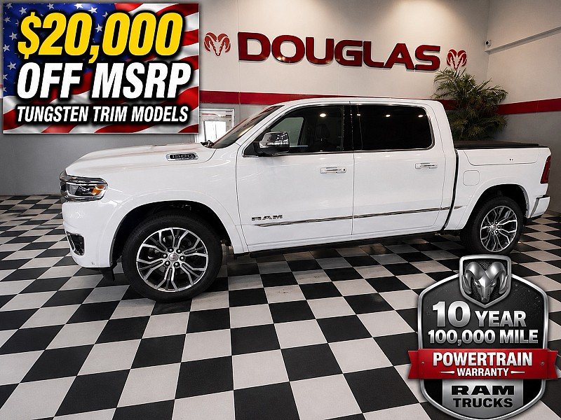 New 2026 Bright White Clear-Coat Exterior Paint RAM Tungsten Crew Cab 5