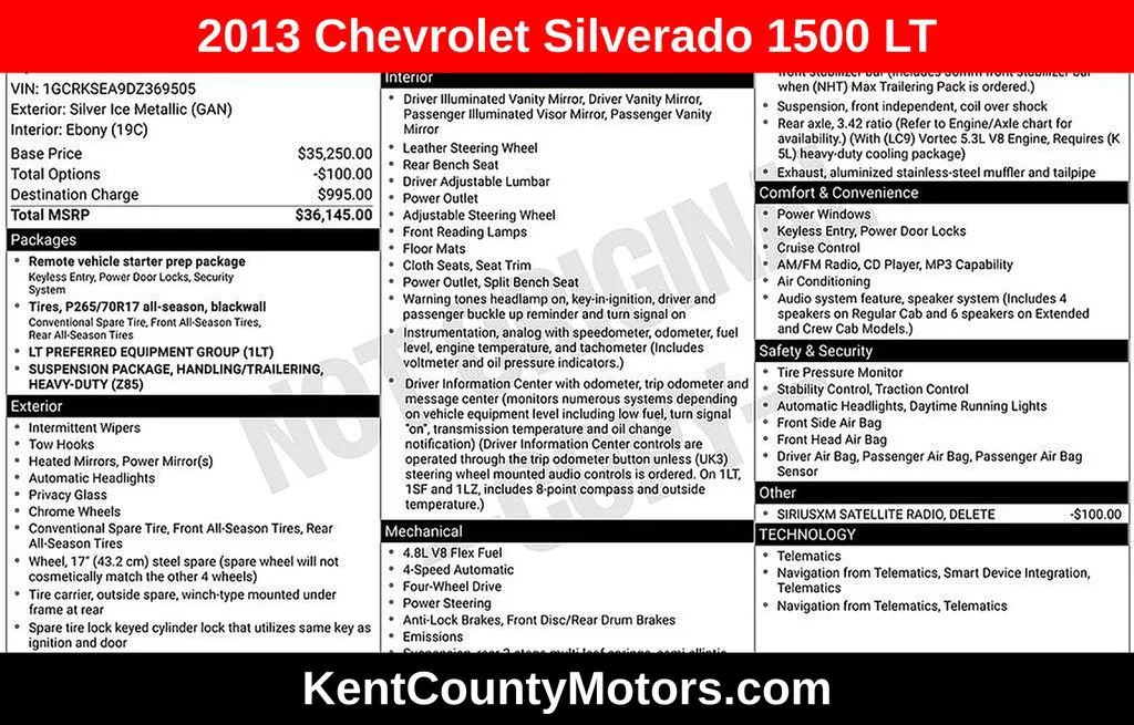 2013 Chevrolet Silverado 1500 LT 4X4 Extended Cab MWB's photo