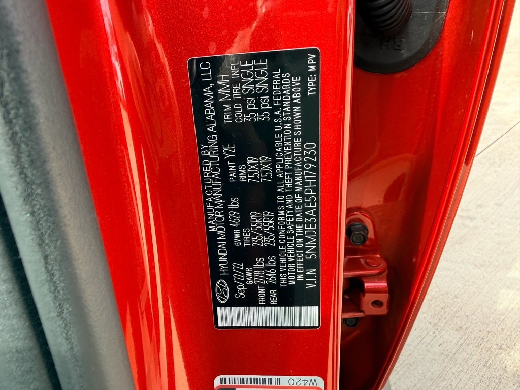 Certified Used 2023 Calypso Red Hyundai Limited image 30