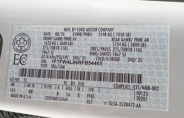 Used 2024 White Ford Tremor image 63