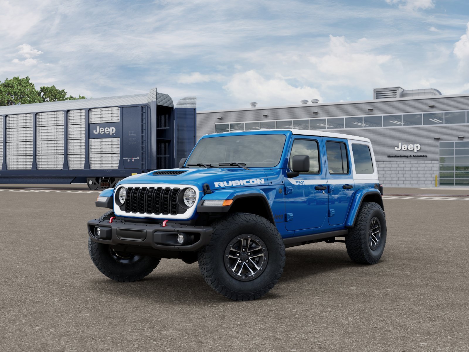 New 2026 Hydro Blue Pearl-Coat Exterior Paint Jeep Rubicon X 4-Door image 27