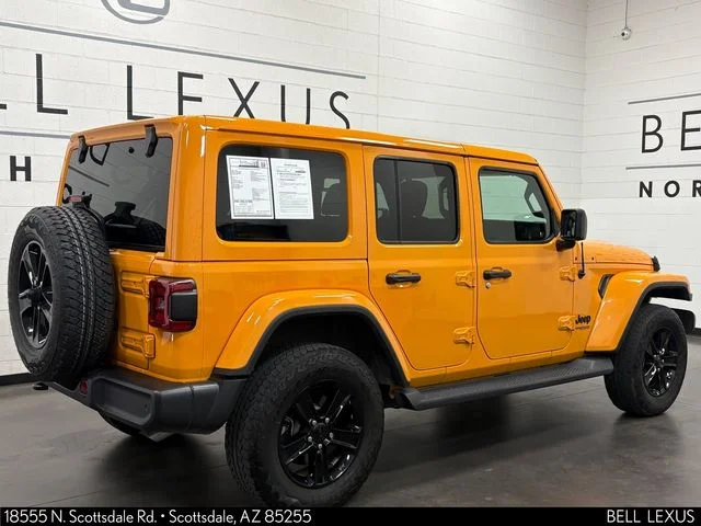 Used 2021 Yellow Jeep Unlimited Sahara Altitude image 4