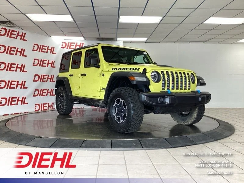 Used 2023 Yellow Jeep Rubicon 4xe image 1