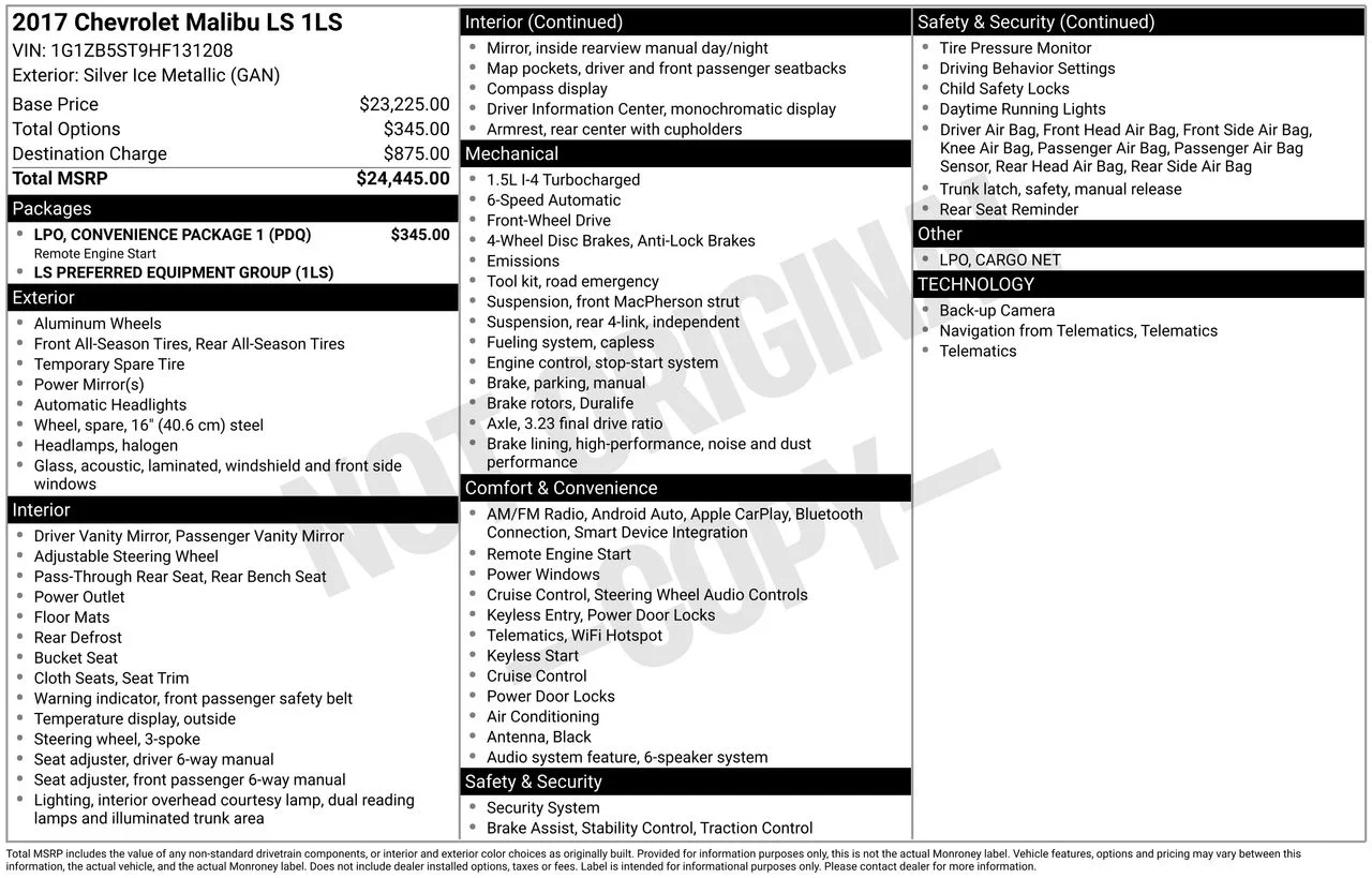 Used 2017 Silver Ice Metallic Chevrolet LS image 50