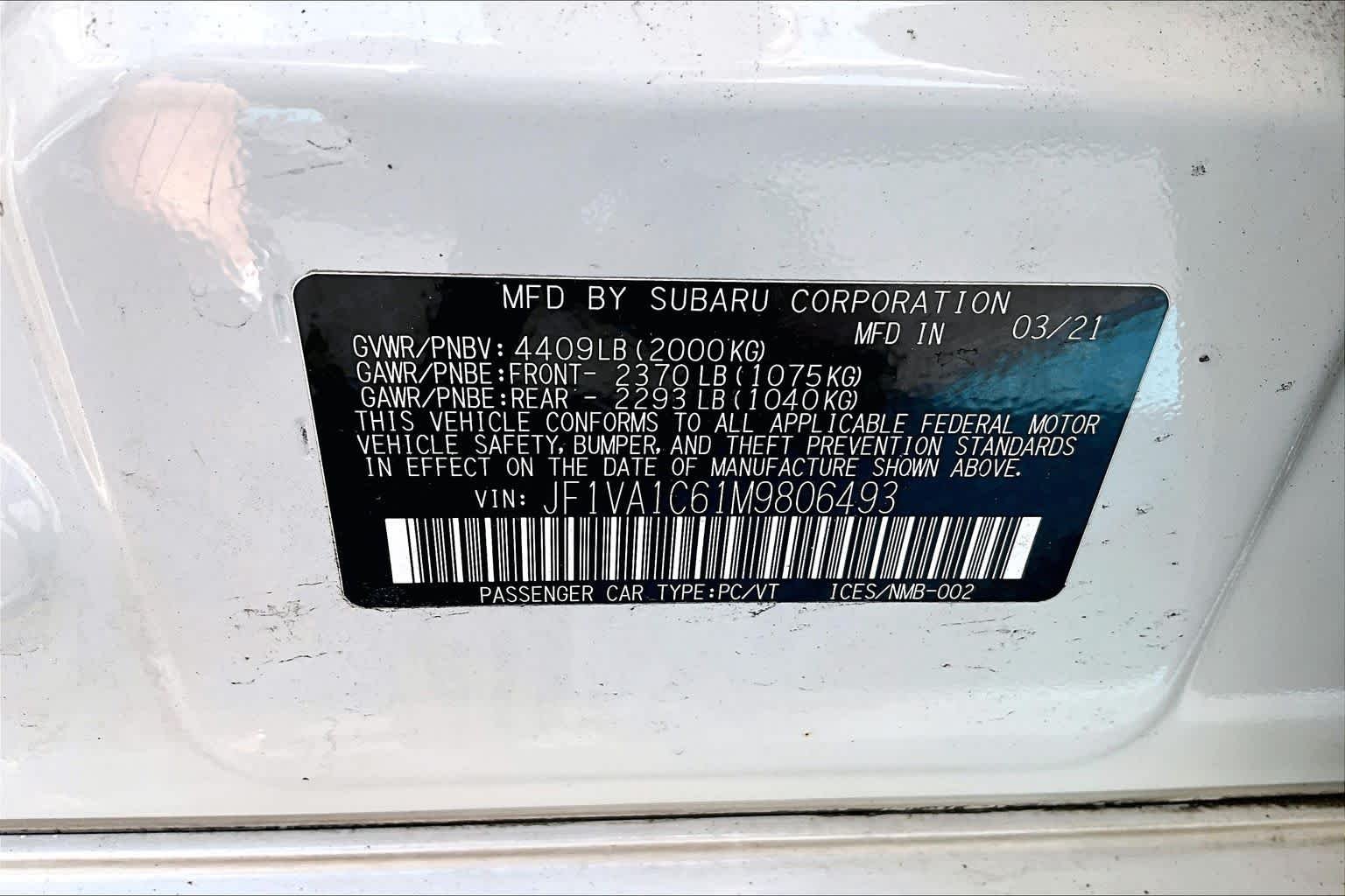 Used 2021 Crystal White Pearl Subaru Premium image 32