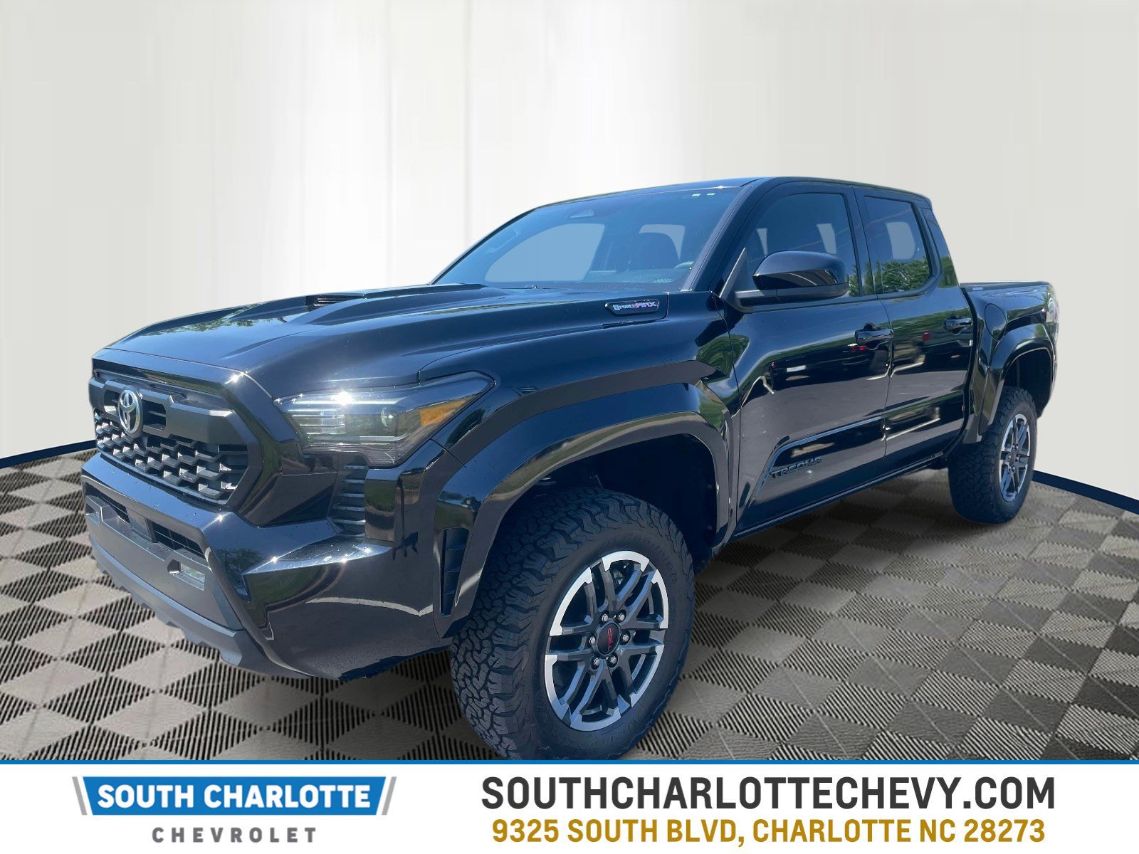 Black 2025 Toyota Tacoma TRD Sport Double Cab 4WD Pickup Truck Four-Wheel Drive
