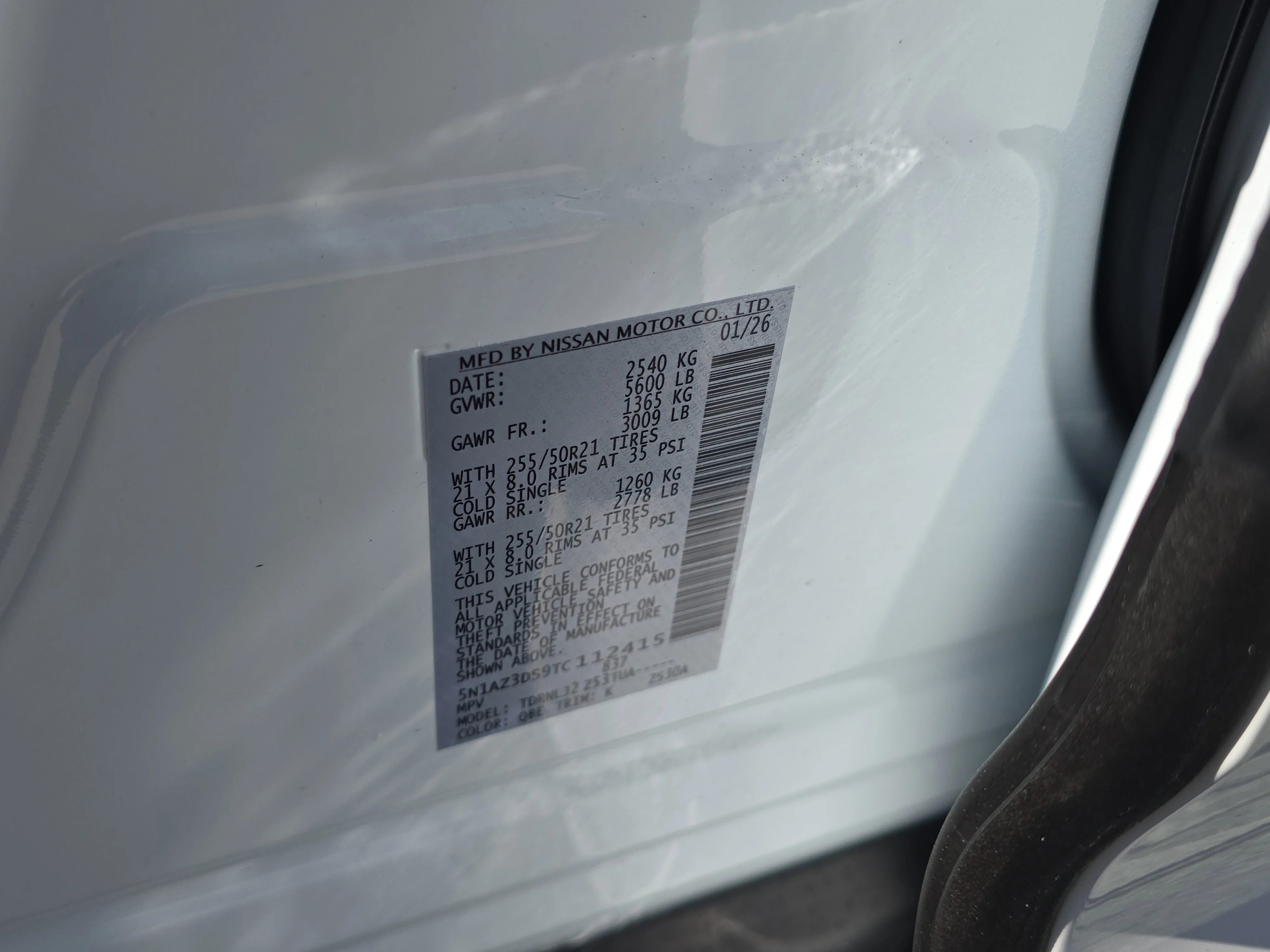 New 2026 Everest White Pearl TriCoat / Super Black Two-tone Nissan Platinum image 34