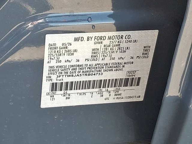 New 2026 Azure Gray Metallic Tri-Coat Ford XLT image 14