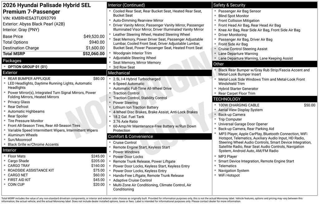 New 2026 Black Hyundai SEL Premium image 26