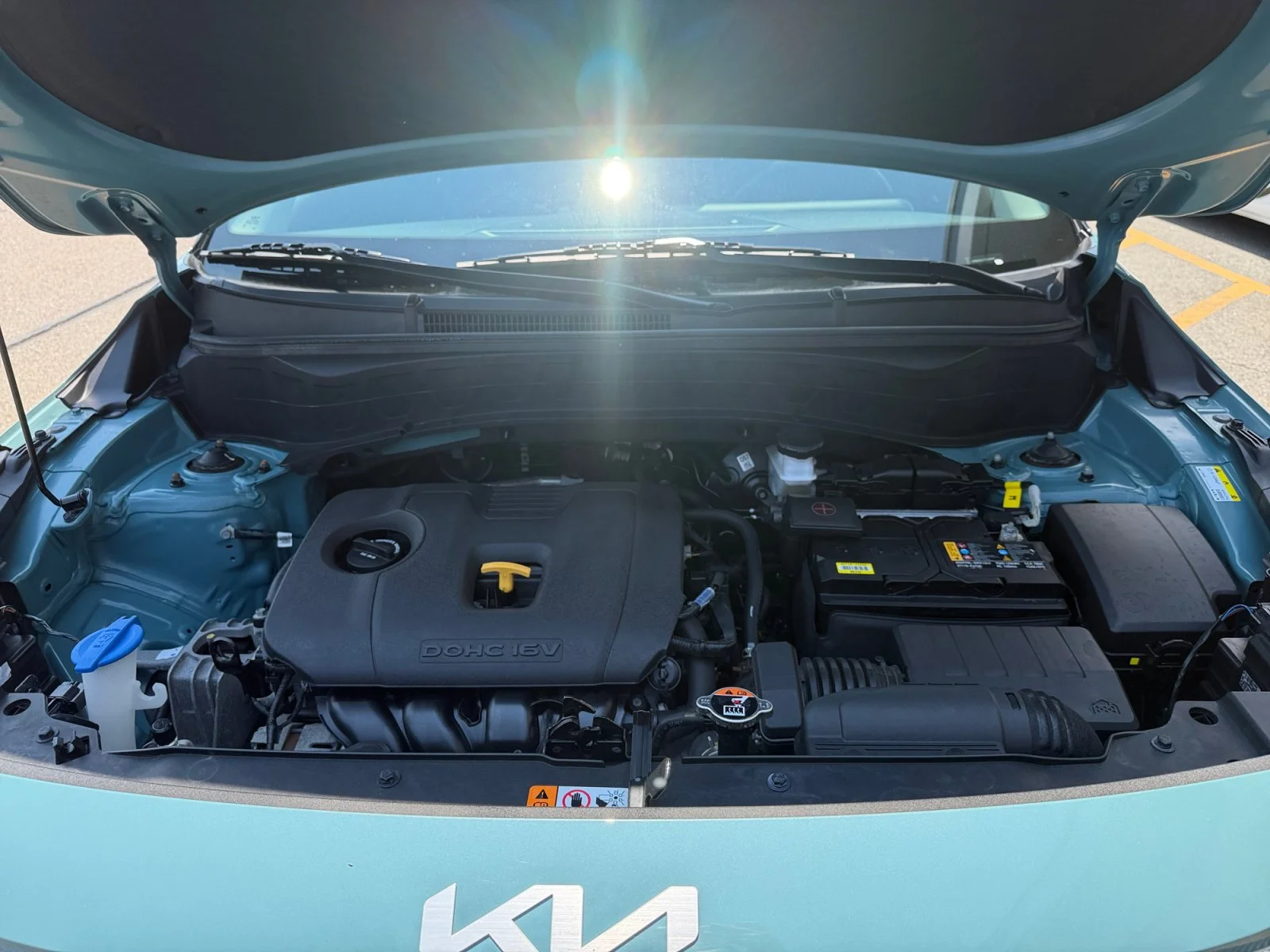 Used 2024 Pluton Blue/Black Roof Kia S image 6