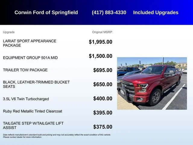 Used 2015 Red Ford Lariat image 5