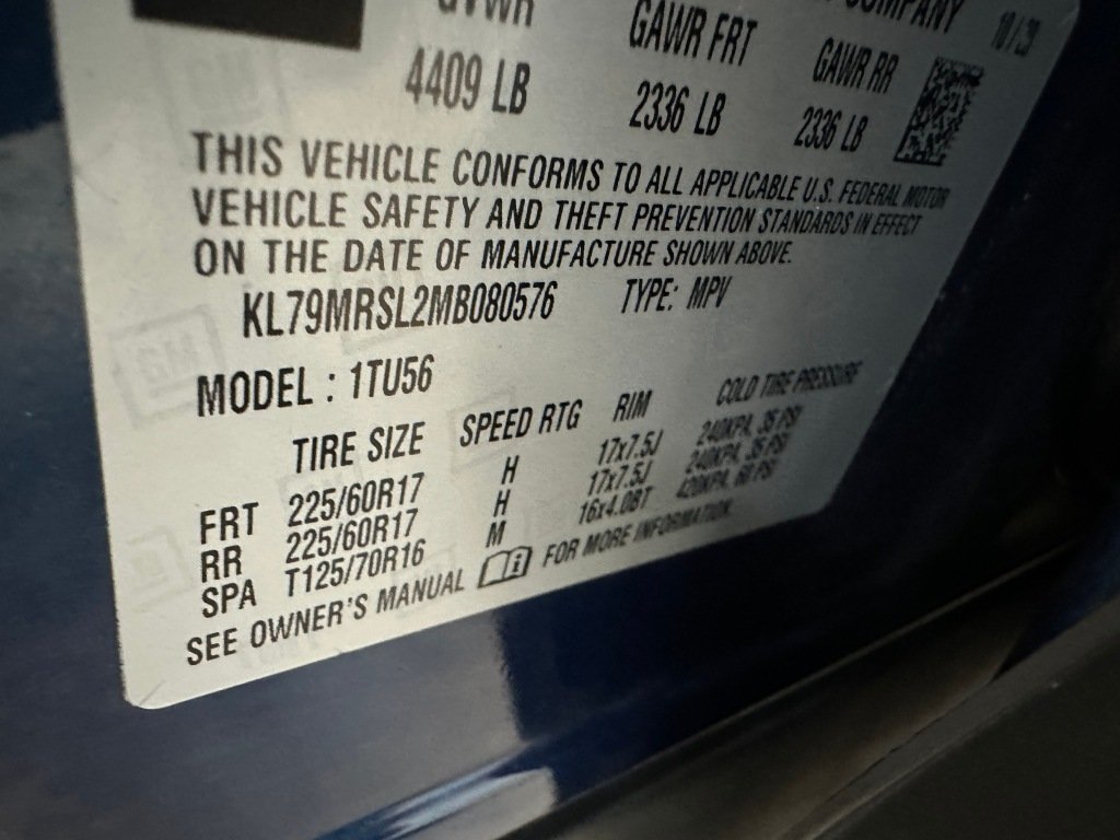 Used 2021 PACIFIC BLUE METALLIC Chevrolet LT image 37