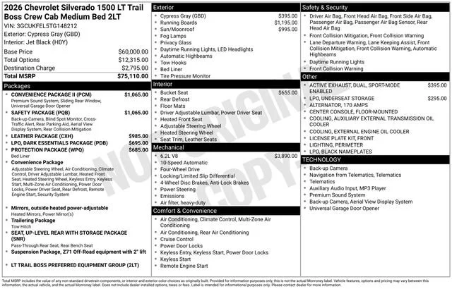 New 2026 Cypress Gray Chevrolet LT Trail Boss image 4
