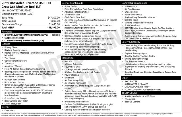 Used 2021 Summit White Chevrolet LT image 5