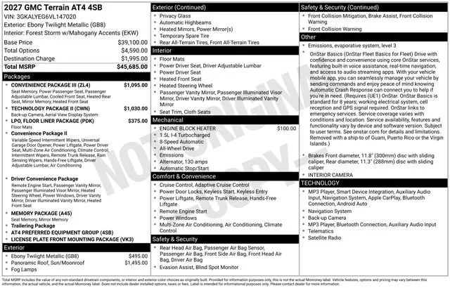 New 2027 Ebony Twilight Metallic GMC AT4 image 5