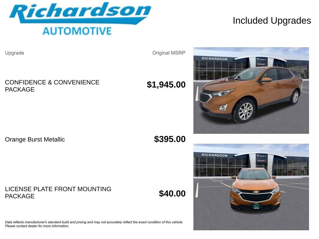 Used 2019 ORANGE BURST METALLIC Chevrolet LT image 6