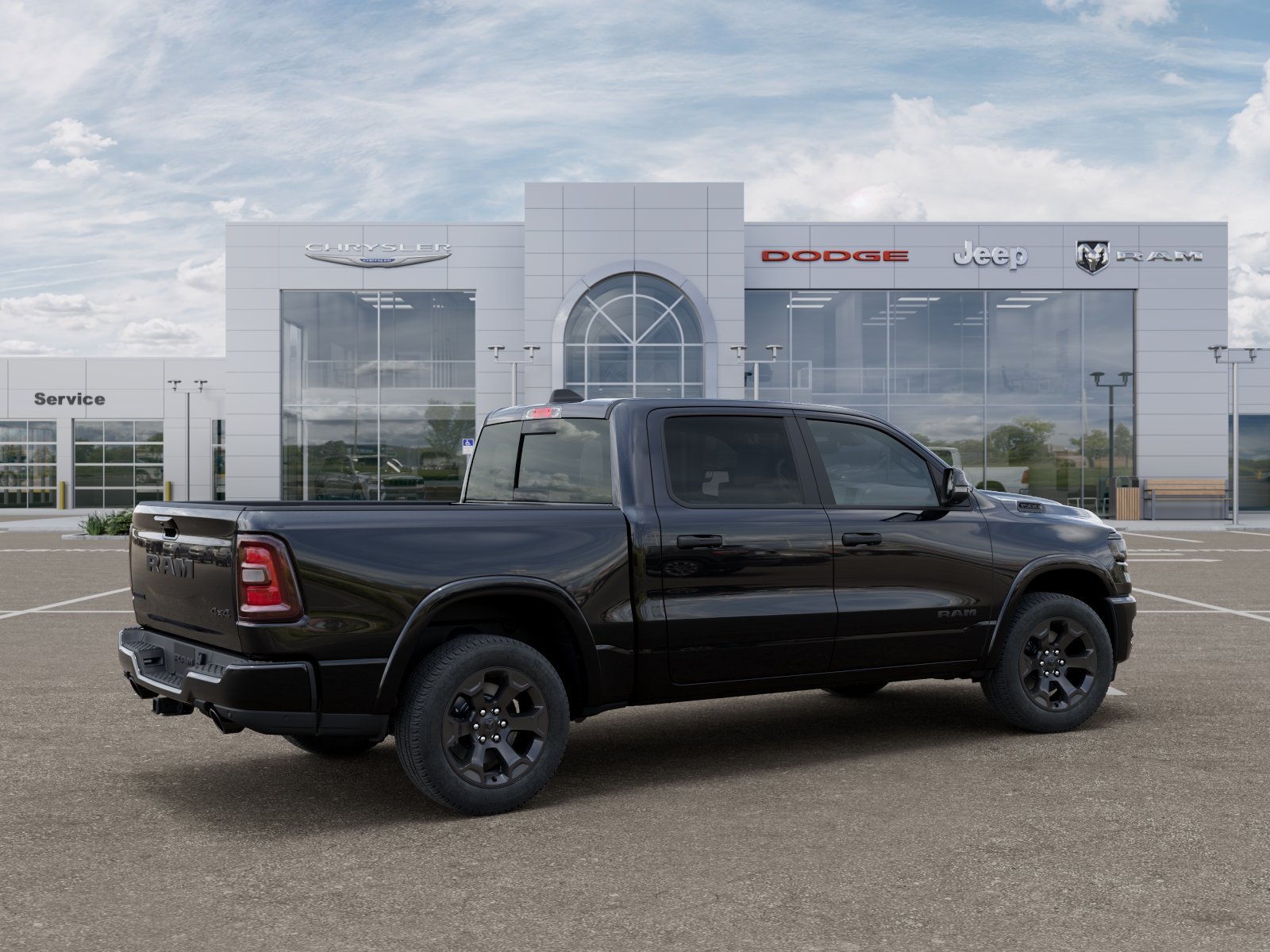 New 2026 Diamond Black Crystal Pearl-Coat Exterior Paint RAM Big Horn/Lone Star image 111
