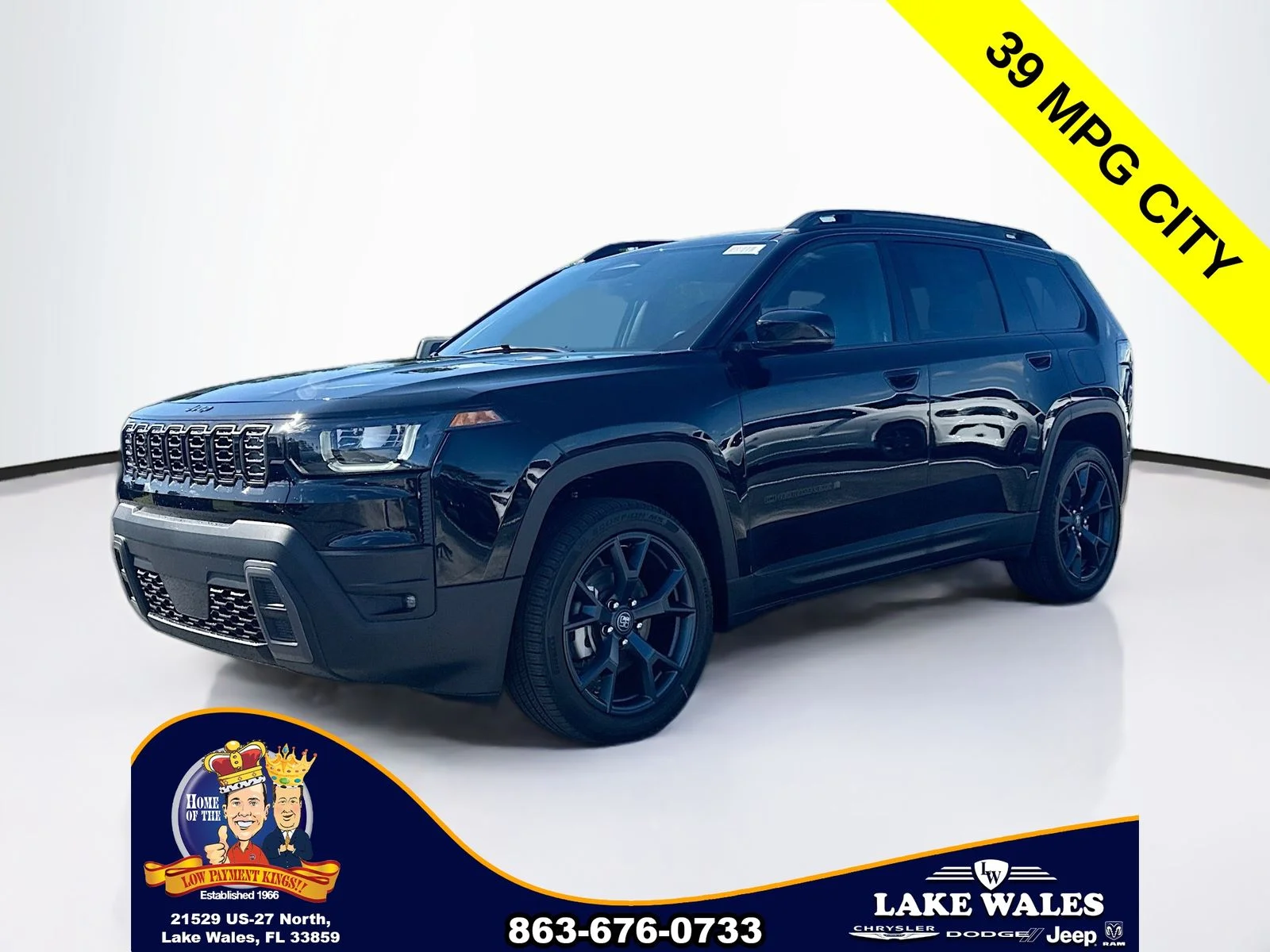 New 2026 Diamond Black Crystal Pearl-Coat Exterior Paint Jeep  image 2