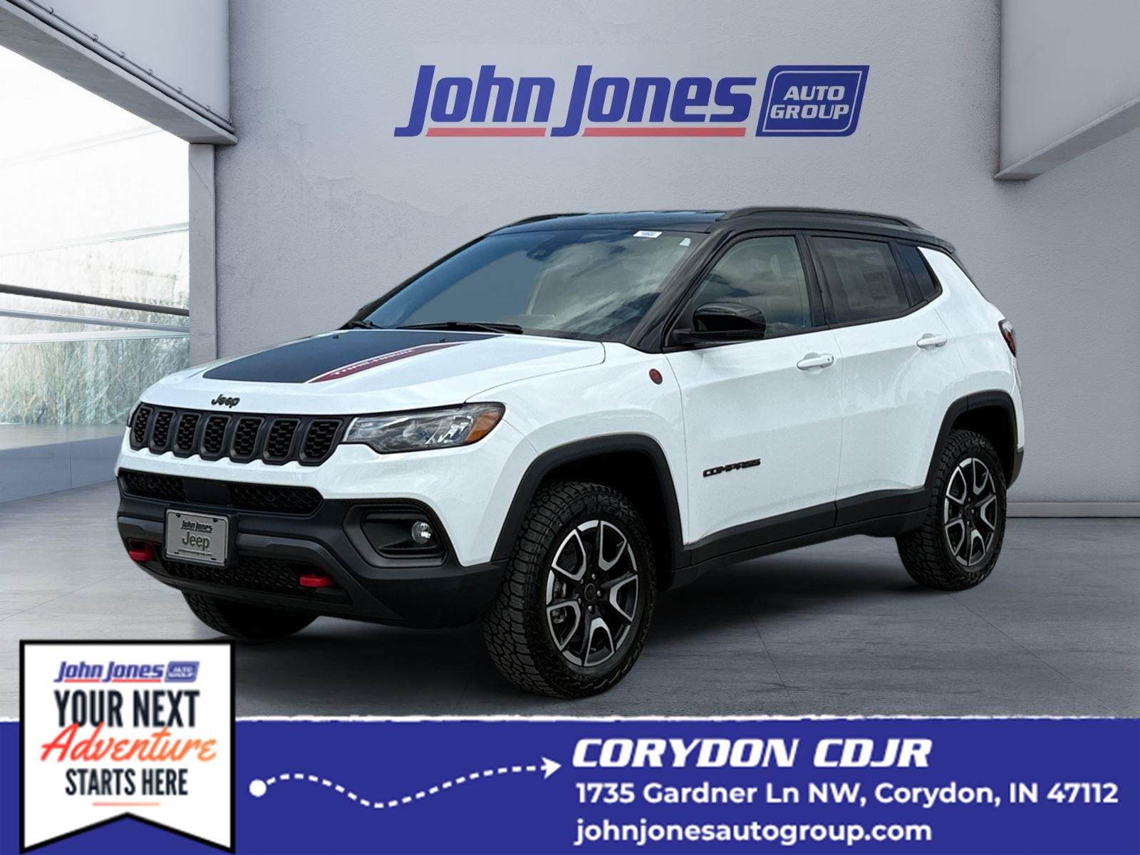New 2026 Bright White Clear-Coat Exterior Paint Jeep Trailhawk image 1