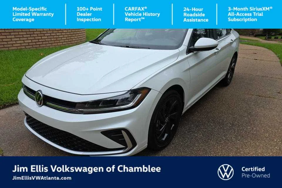 Certified Used 2025 Opal White Pearl Volkswagen SE image 1
